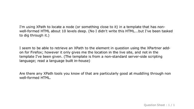 HTML : Finding a node (or close to it) using XPath in non well-formed HTML смотреть онлайн