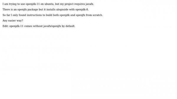 Ubuntu: How to install openjfx along with openjdk-11?