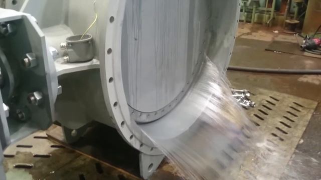 Тестирование на герметичность 3х эксцентрикового затвора MIV V3-06-3E DN1400 смотреть онлайн