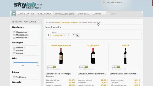 VirtueMart 2 AJAX Joomla Template смотреть онлайн
