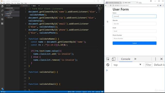 JavaScript Regular Expressions - Form Validation Project смотреть онлайн