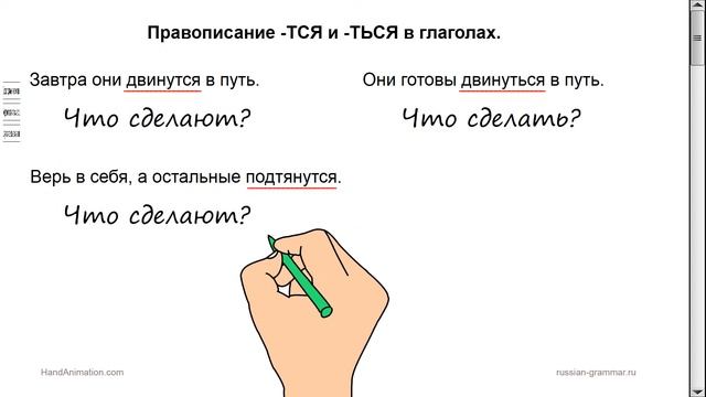 Русский язык. Правописание -тся и ться в глаголах. смотреть онлайн