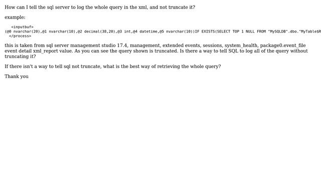 Databases: SQL Query logging in extended events deadlock xml report is too short смотреть онлайн