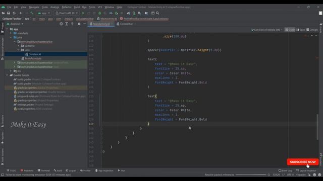 Collapse ActionBar (ToolBar) in Jetpack Compose | Android | Kotlin | Make it Easy смотреть онлайн