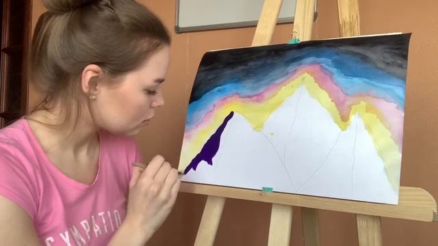Рисуем с детьми горы ? смотреть онлайн