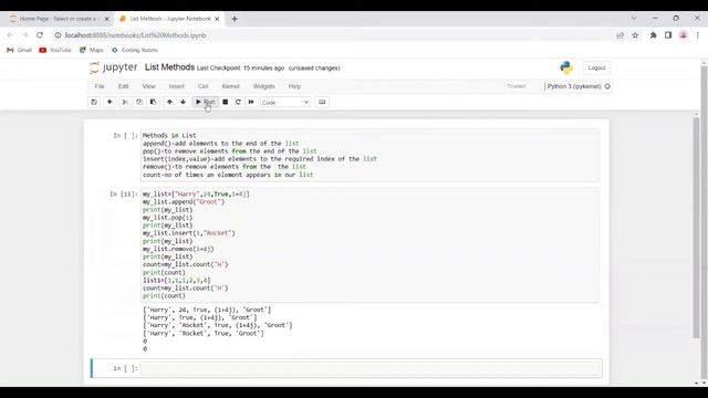 List Methods In Python смотреть онлайн