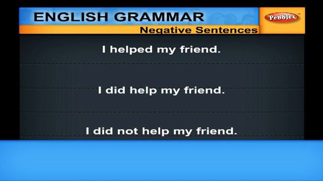 Negative Sentences | Learn English Grammar for kids | English Learning смотреть онлайн