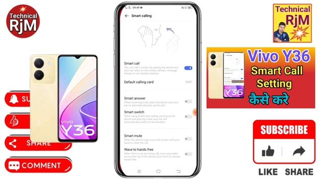 Vivo Y36 Automatic Answer Call | How To Smart Call Setting Vivo Y36 Rjm