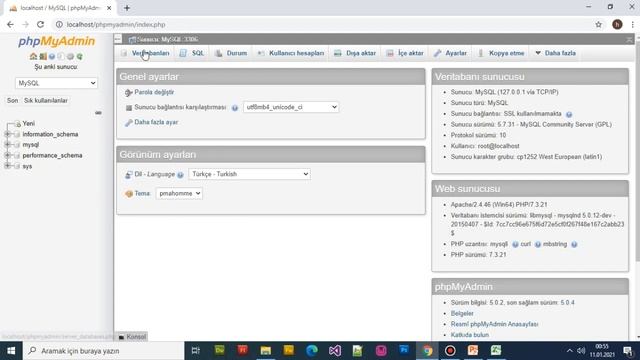Veritabanı MYSQL Ders 1 (Giriş Tablo Oluşturma) смотреть онлайн