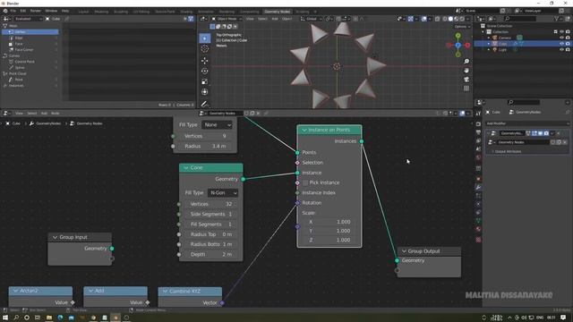 Blender 3.0 Geometry Tricks-Rotate instances to their face direction смотреть онлайн