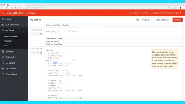 JSON and PL/SQL смотреть онлайн