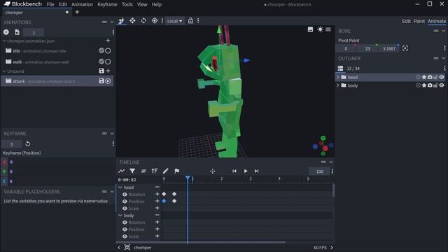 ATTACK ANIMATIONS FOR OUR ENTITY | Blockbench W/ GeckoLib #4