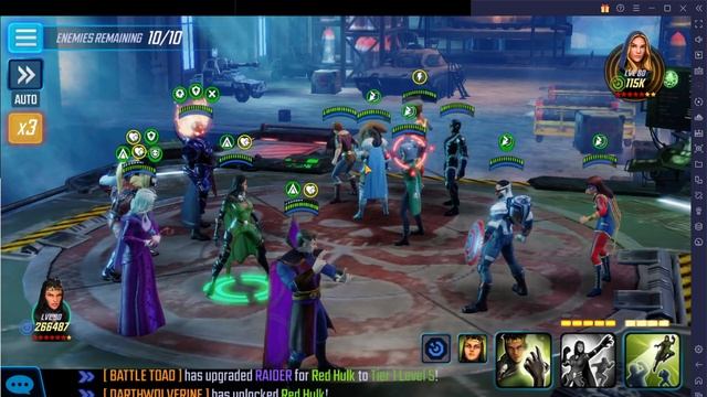 Red Hulk Scourge Difficulty 7 marvel strike force complete run nodes 1 - 10 смотреть онлайн
