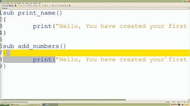 Perl Programming - Calling Subroutines смотреть онлайн