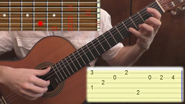 Кубинский танец. Учим медленно с табами. /Cuban Dance [tabs].