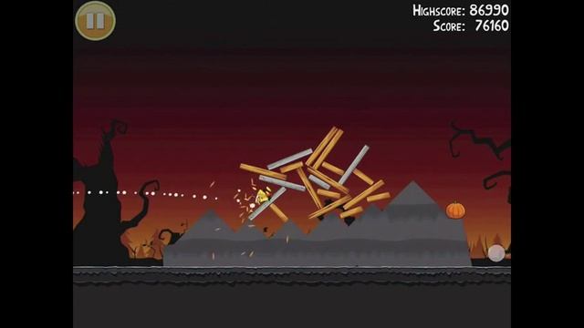 Angry Birds Seasons Trick or Treat 3-7 Halloween 2011 Walkthrough 3 Star смотреть онлайн
