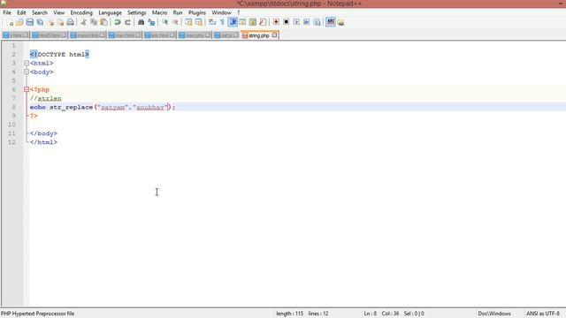 PHP Tutorials- 14- string part 2 смотреть онлайн