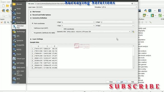 How to Convert UTM Coordinates to WGS-84 Latitude Longitude | UTM to Lat Long using QGIS