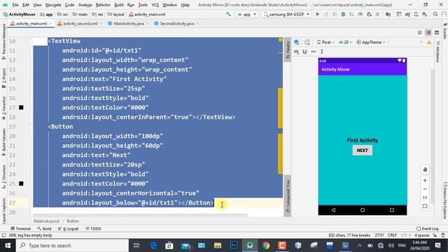 How to Move from One Activity to Another Activity in Android Studio смотреть онлайн