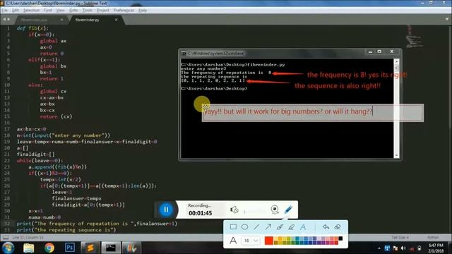 What happens when you devide a Fibonacci series?? Pisano period in python. смотреть онлайн