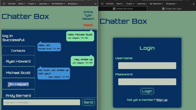 Messaging Application created with HTML/CSS, JavaScript and PHP/MySQL. смотреть онлайн