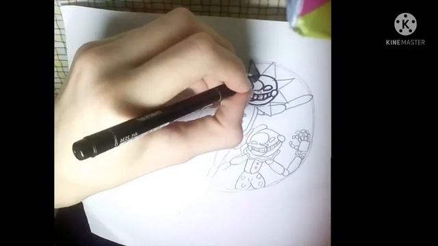 Рисую аниматроника Солнце и луну(ФНАФ9) смотреть онлайн