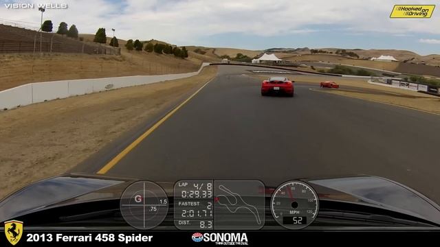 150702_1150-HOD Sonoma Raceway - 2013 Ferrari 458 Spider смотреть онлайн