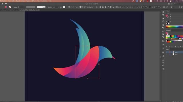 Logo Design Tutorial Illustrator | Golden Ratio Logo | Bird Logo Tutorial