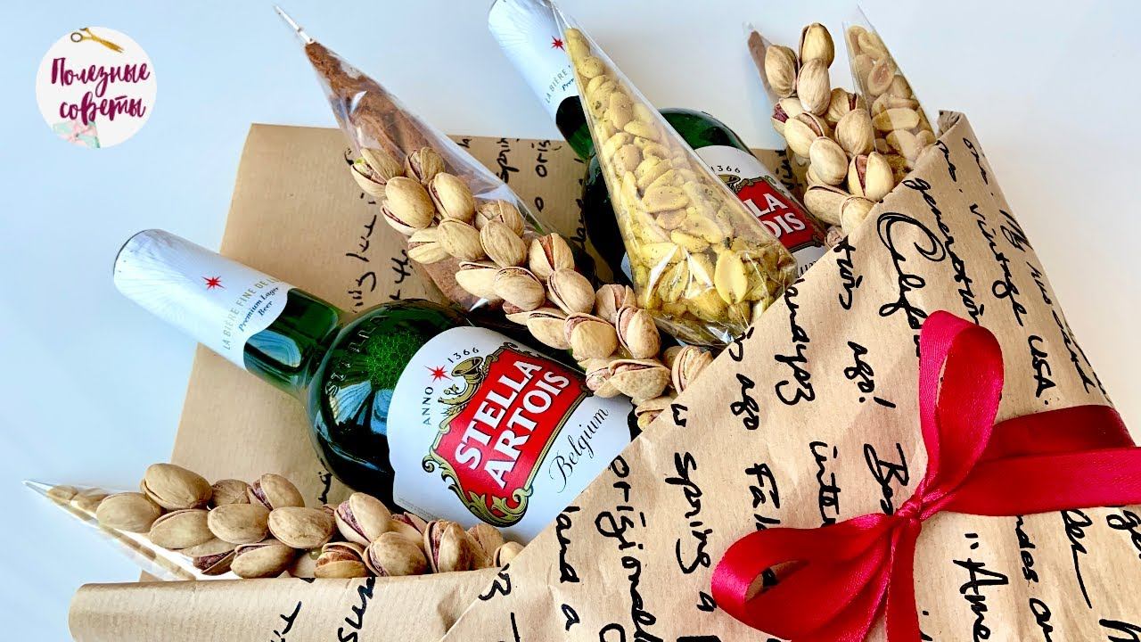 ПИВНОЙ БУКЕТ С ФИСТАШКАМИ! Мужской Букет Своими Руками! смотреть онлайн