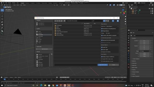 How to import AutoCAD Files Into Blender Version 3.0.0 смотреть онлайн