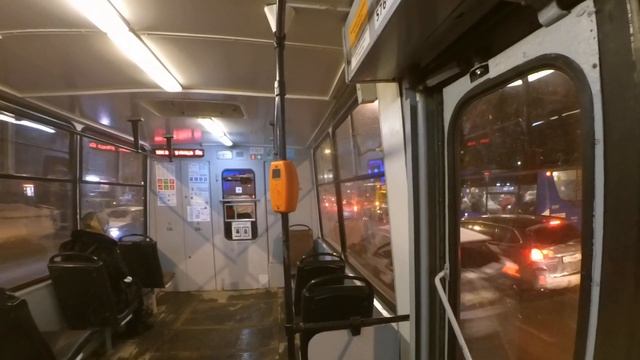 Трамвай ЛМ-99К по 55 по Тихорецкому в СПб 13-*: ЛМ-99К 5307 по №55А (20.02.23) смотреть онлайн