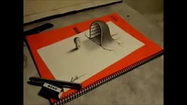 Как нарисовать 3D рисунок? смотреть онлайн