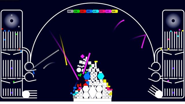 Castle Destruction #1 "8 marbles score battle" - in Agodoo смотреть онлайн