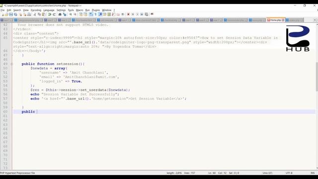 How to Store Session Data Variable in CodeIgniter in Hindi | By Yogendra Tomar смотреть онлайн