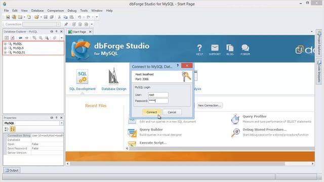 How to create a simple connection using dbForge Studio for MySQL смотреть онлайн