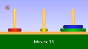 Tower of Hanoi: Four Rings Solution 4.