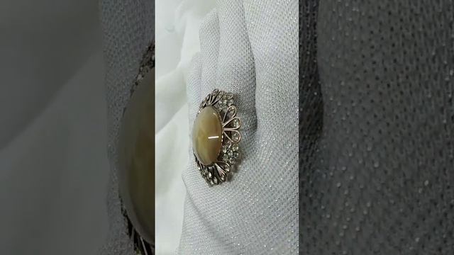 Брошка срібло Срср, 875 проба, зірка, Хюз, агат смотреть онлайн