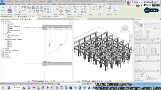 Tutorial Autocad REVIT Gedung 07. Membuat Struktur Balok di AUTOCAD REVIT#revit #revitbim смотреть онлайн