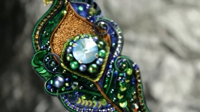 Брошь Перо Павлина. Peacock Feather brooch смотреть онлайн