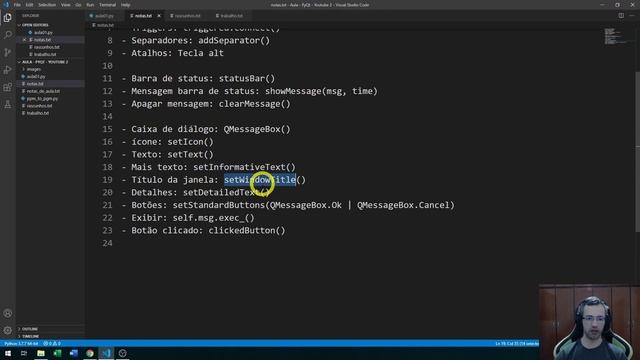 PDI - Semana 13: PyQt5 - Caixa de mensagens - aula 03 смотреть онлайн