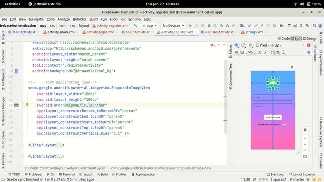 4.Custom Email & Password SignIn Firebase | Android Studio Kotlin смотреть онлайн