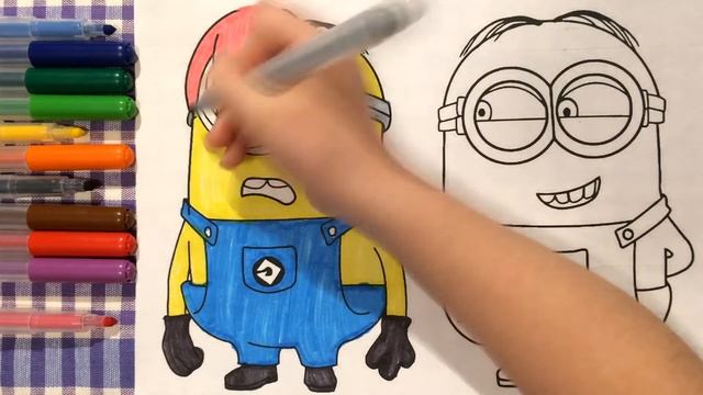 МИНЬОНЫ. Как разрисовать фломастерами. Раскраски для детей Color minions (Эмилия) смотреть онлайн