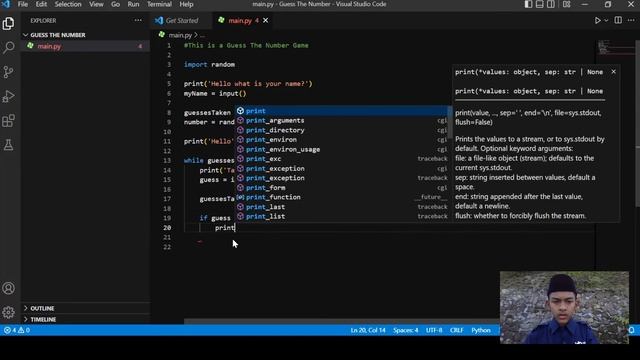 Python Tutorial - Guess the Number Game смотреть онлайн