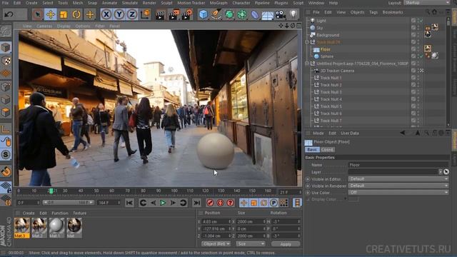 Внедрение 3D объекта из Cinema 4D в видео в After Effects (Insert 3D object into video) смотреть онлайн