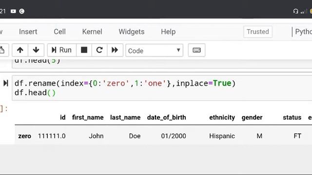 DELETE AND RENAME INDEX AND COLUMNS IN DATAFRAME смотреть онлайн