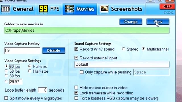 Как правильно настроить Фрапс,и снять видео в 60 FPS смотреть онлайн