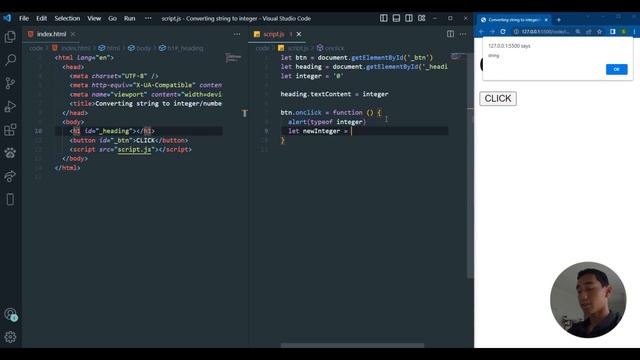 Converting string to integer/number - HTML and Javascript смотреть онлайн