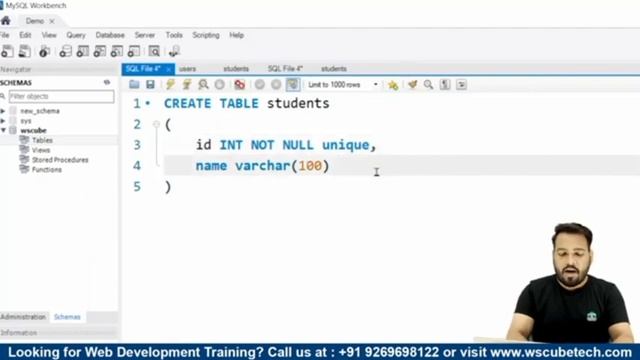 table constraints using Mysql command смотреть онлайн
