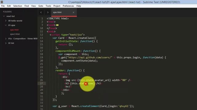 react 01 ajax git смотреть онлайн