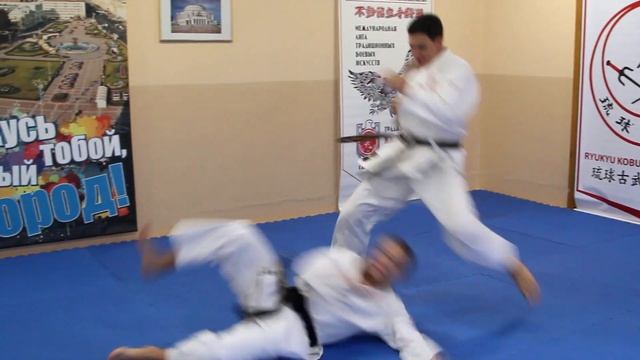 Удары ногами в каратэ. Ура маваши гери. Игорь Мирутенко смотреть онлайн